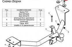 1 739 р. Фаркоп Лидер Плюс ИжАвто Ода 2717 Версия (1991-2005) (Без электропакета)  с доставкой в г. Тольятти. Увеличить фотографию 2