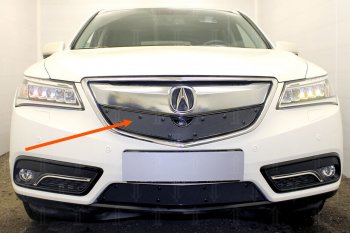 Зимняя заглушка решетки радиатора Стрелка 11 Премиум Acura MDX YD3 рестайлинг (2016-2021)