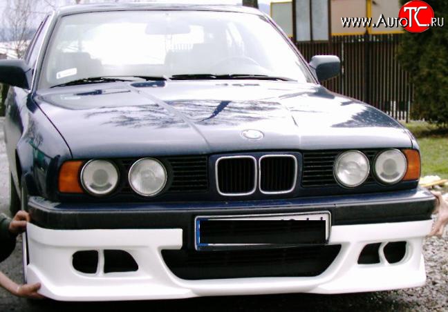 4 049 р. Накладка переднего бампера Street BMW 5 серия E34 седан дорестайлинг (1988-1994) (стеклопластик жёсткий, Неокрашенная)  с доставкой в г. Тольятти