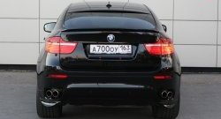 4 749 р. Накладки Global-Tuning на задний бампер автомобиля  BMW X6  E71 (2008-2014) дорестайлинг, рестайлинг (Неокрашенные)  с доставкой в г. Тольятти. Увеличить фотографию 3