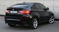 4 749 р. Накладки Global-Tuning на задний бампер автомобиля  BMW X6  E71 (2008-2014) дорестайлинг, рестайлинг (Неокрашенные)  с доставкой в г. Тольятти. Увеличить фотографию 4