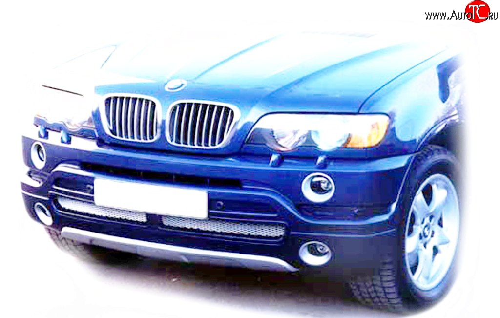 119 р. Накладка AS Concept на передний бампер BMW X5 E53 дорестайлинг (1999-2003) (Неокрашенная)  с доставкой в г. Тольятти