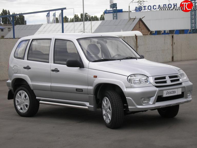 1 799 р. Пороги накладки Аскет Chevrolet Niva 2123 дорестайлинг (2002-2008) (Неокрашенные)  с доставкой в г. Тольятти