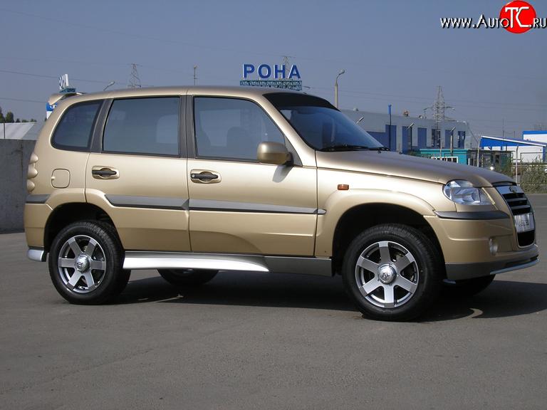 2 149 р. Пороги накладки Атака Chevrolet Niva 2123 дорестайлинг (2002-2008) (Неокрашенные)  с доставкой в г. Тольятти