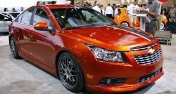 4 199 р. Пороги накладки Z-Line Chevrolet Cruze J300 седан дорестайлинг (2009-2012) (Неокрашенные)  с доставкой в г. Тольятти. Увеличить фотографию 3