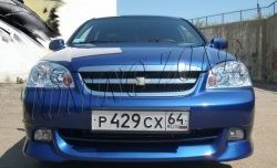 2 399 р. Накладка переднего бампера Tuning Zone Chevrolet Lacetti седан (2002-2013) (Неокрашенная)  с доставкой в г. Тольятти. Увеличить фотографию 3