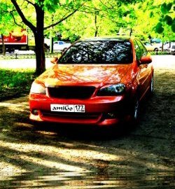 2 399 р. Накладка переднего бампера Tuning Zone Chevrolet Lacetti седан (2002-2013) (Неокрашенная)  с доставкой в г. Тольятти. Увеличить фотографию 5