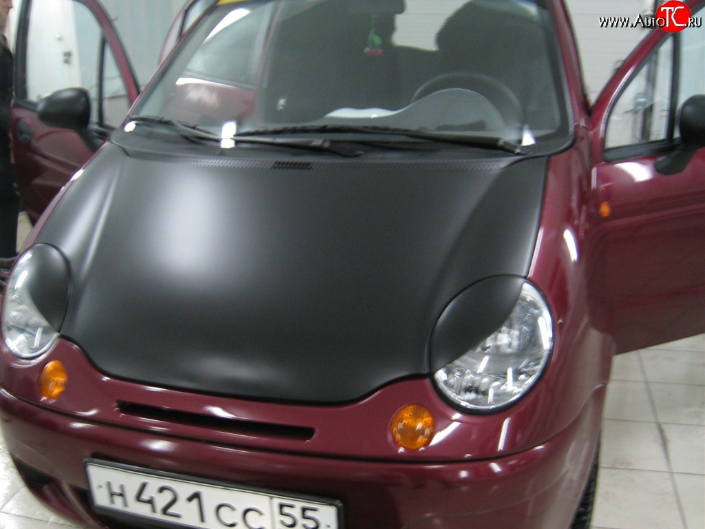 759 р. Реснички Devil Style Daewoo Matiz M100 дорестайлинг (1998-2000) (Неокрашенные)  с доставкой в г. Тольятти