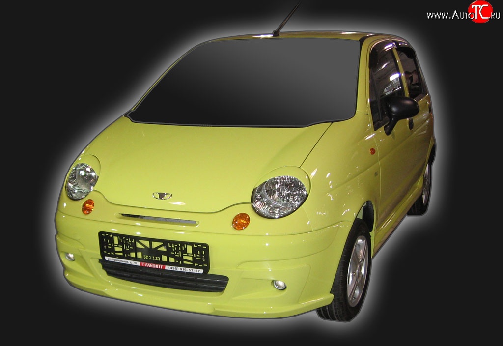 4 349 р. Накладка переднего бампера GT Dynamics Daewoo Matiz M100 дорестайлинг (1998-2000) (Неокрашенная)  с доставкой в г. Тольятти