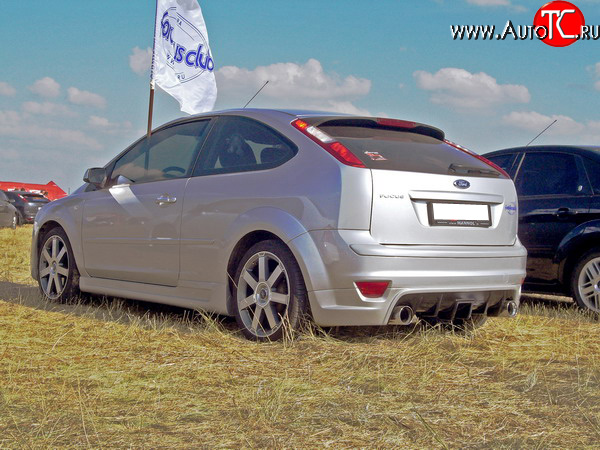 7 799 р. Юбка-диффузор заднего бампера Sport  Ford Focus  2 (2004-2008) хэтчбэк 3 дв. дорестайлинг, хэтчбэк 5 дв. дорестайлинг (Неокрашенная)  с доставкой в г. Тольятти