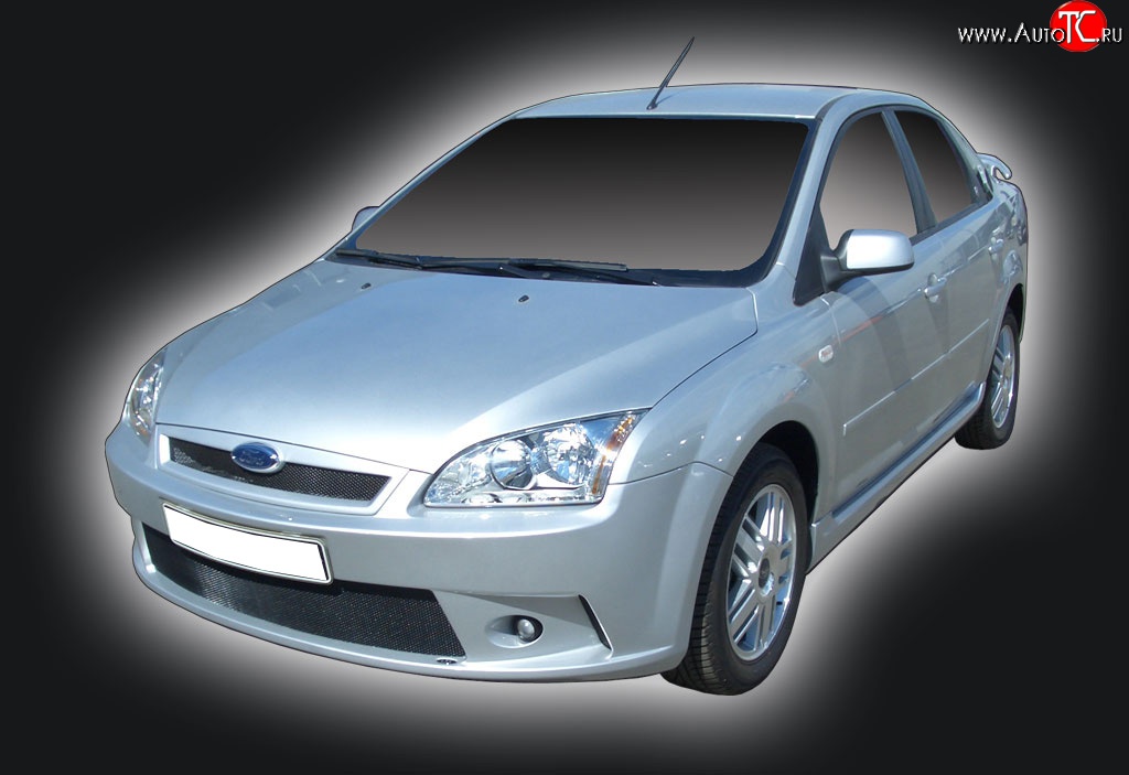 2 549 р. Решётка радиатора GT Dynamics Ford Focus 2 хэтчбэк 3 дв. дорестайлинг (2004-2007) (Неокрашенная)  с доставкой в г. Тольятти