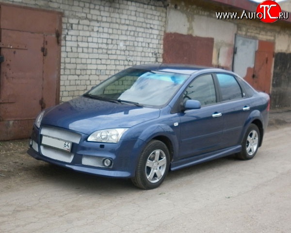 8 349 р. Пороги накладки M-VRS Ford Focus 2 хэтчбэк 5 дв. рестайлинг (2007-2011) (Неокрашенные)  с доставкой в г. Тольятти