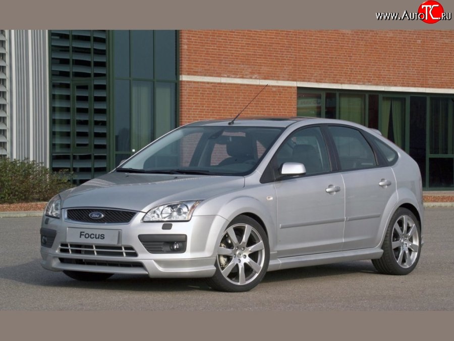 5 699 р. Накладка переднего бампера MS  Ford Focus  2 (2004-2008)  седан дорестайлинг, универсал дорестайлинг, хэтчбэк 3 дв. дорестайлинг, хэтчбэк 5 дв. дорестайлинг (Неокрашенная)  с доставкой в г. Тольятти