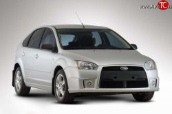 5 599 р. Передний бампер YTE Ford Focus 2 хэтчбэк 3 дв. дорестайлинг (2004-2007) (Неокрашенный)  с доставкой в г. Тольятти. Увеличить фотографию 2