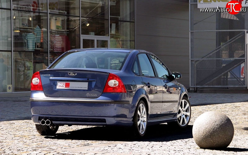 5 699 р. Накладка бампера MS Ford Focus 2  седан дорестайлинг (2004-2008) (Неокрашенная)  с доставкой в г. Тольятти