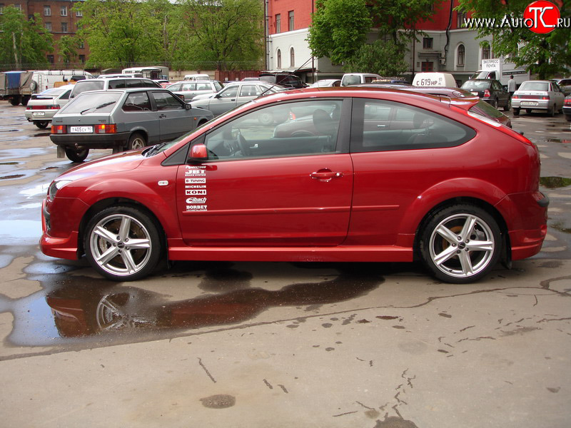 2 679 р. Пороги накладки Снайпер Ford Focus 2 универсал рестайлинг (2007-2011) (Неокрашенные)  с доставкой в г. Тольятти