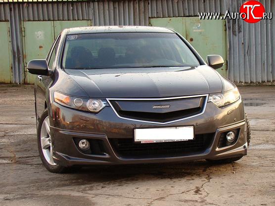 9 399 р. Юбка переднего бампера MUGEN  Honda Accord  8 CU (2008-2011) седан дорестайлинг (Неокрашенная)  с доставкой в г. Тольятти