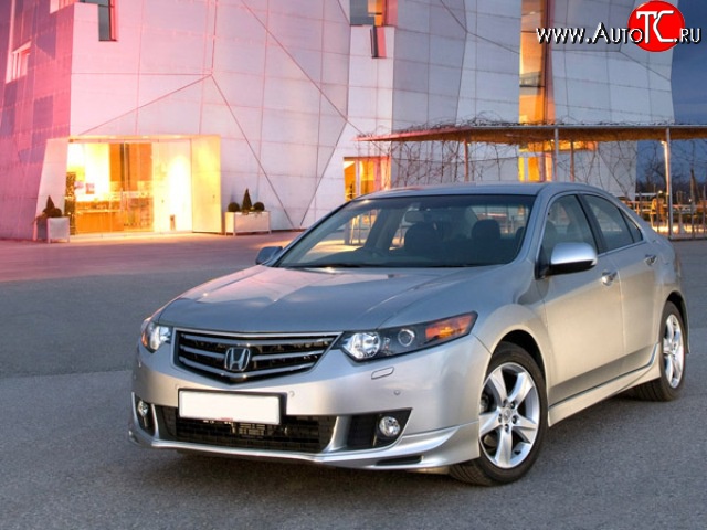 6 199 р. Накладка переднего бампера Type-S  Honda Accord  8 CU (2008-2011) седан дорестайлинг (Неокрашенная)  с доставкой в г. Тольятти