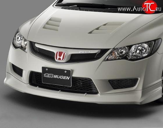 27 999 р. Пластиковый капот Mugen Style  Honda Civic  FD (2005-2011) седан дорестайлинг, седан рестайлинг (Неокрашенный)  с доставкой в г. Тольятти