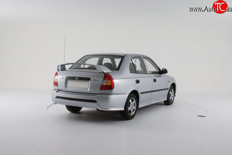 2 049 р. Пороги накладки Классик Hyundai Accent седан ТагАЗ (2001-2012) (Неокрашенные)  с доставкой в г. Тольятти