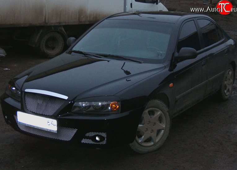 3 399 р. Передний бампер M-VRS Hyundai Elantra XD седан дорестайлинг (2000-2003) (Неокрашенный)  с доставкой в г. Тольятти