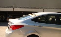 3 299 р. Козырёк на заднее лобовое стекло Sport  Hyundai Solaris  RBr (2010-2017) седан дорестайлинг, седан рестайлинг (Неокрашенный)  с доставкой в г. Тольятти. Увеличить фотографию 2