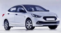 1 099 р. Реснички Sport Hyundai Solaris RBr седан дорестайлинг (2010-2014) (Неокрашенные)  с доставкой в г. Тольятти. Увеличить фотографию 4