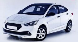 1 099 р. Реснички Sport Hyundai Solaris RBr седан дорестайлинг (2010-2014) (Неокрашенные)  с доставкой в г. Тольятти. Увеличить фотографию 5