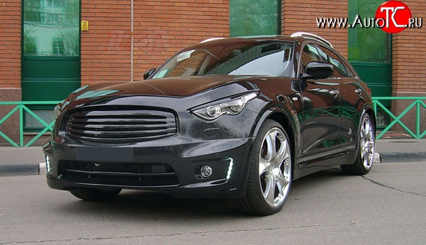 1 599 р. Реснички Galart INFINITI FX50 S51 дорестайлинг (2008-2011) (Неокрашенные)  с доставкой в г. Тольятти