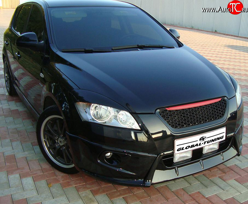 829 р. Реснички дорестайлинг Global-Tuning  KIA Ceed  1 ED (2006-2010) дорестайлинг универсал, дорестайлинг, хэтчбэк 5 дв. (Неокрашенные)  с доставкой в г. Тольятти