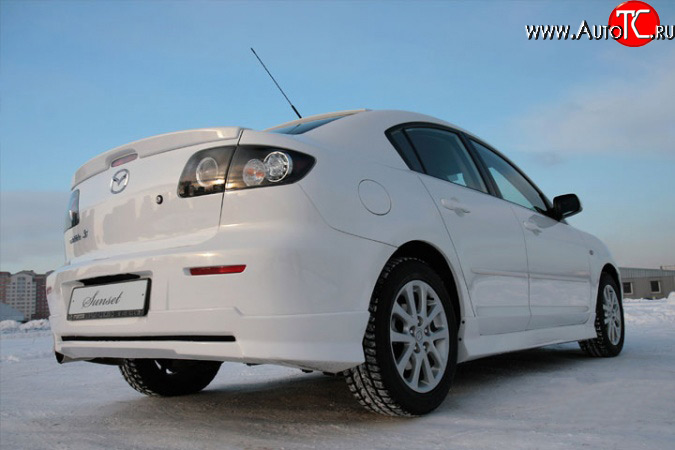 6 949 р. Пороги накладки Sunset Mazda 3/Axela BK дорестайлинг седан (2003-2006) (Неокрашенные)  с доставкой в г. Тольятти