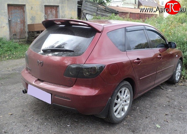 7 319 р. Спойлер Racing Mazda 3/Axela BK дорестайлинг, хэтчбэк (2003-2006) (Неокрашенный)  с доставкой в г. Тольятти