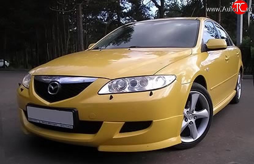 7 349 р. Накладка переднего бампера AERO Mazda 6 GG лифтбэк дорестайлинг (2002-2005) (Неокрашенная)  с доставкой в г. Тольятти