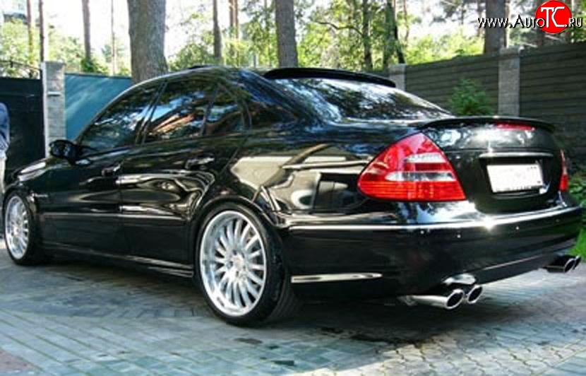 2 799 р. Козырёк AMG на заднее лобовое стекло автомобиля  Mercedes-Benz E-Class  W211 (2002-2009) дорестайлинг седан, рестайлинг седан (Неокрашенный)  с доставкой в г. Тольятти