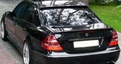 2 799 р. Козырёк AMG на заднее лобовое стекло автомобиля  Mercedes-Benz E-Class  W211 (2002-2009) дорестайлинг седан, рестайлинг седан (Неокрашенный)  с доставкой в г. Тольятти. Увеличить фотографию 2