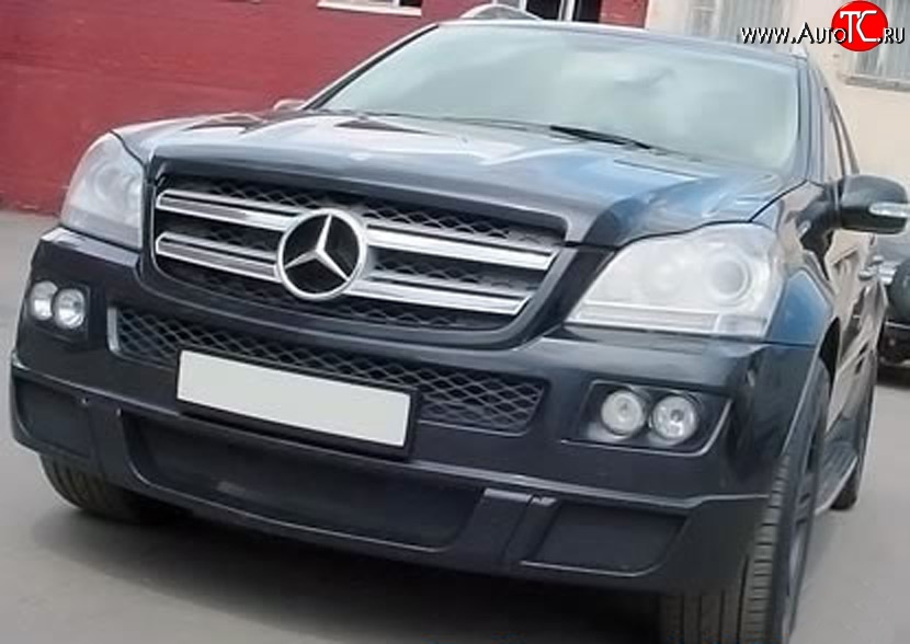 22 599 р. Накладка переднего бампера BRABUS Mercedes-Benz GL class X164 дорестайлинг (2006-2009) (Неокрашенная)  с доставкой в г. Тольятти