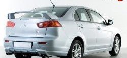 3 599 р. Накладка заднего бампера Elegance Mitsubishi Lancer 10 CY седан дорестайлинг (2007-2010) (Неокрашенная)  с доставкой в г. Тольятти. Увеличить фотографию 2