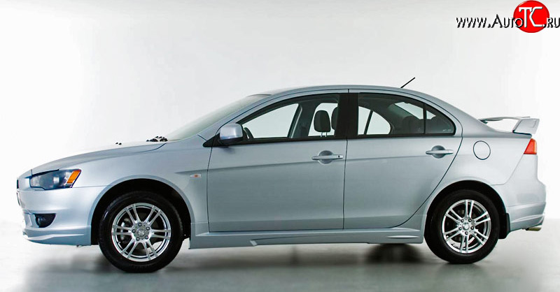 3 599 р. Пороги накладки Elegance Mitsubishi Lancer 10 CY хэтчбэк дорестайлинг (2007-2010) (Неокрашенные)  с доставкой в г. Тольятти