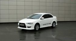 4 749 р. Пороги накладки Global-Tuning  Mitsubishi Lancer  10 (2007-2017) седан дорестайлинг, хэтчбэк дорестайлинг, седан рестайлинг, хэтчбек 5 дв рестайлинг (Неокрашенные)  с доставкой в г. Тольятти. Увеличить фотографию 2