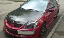 6 399 р. Накладка переднего бампера Evo Mitsubishi Lancer 9 2-ой рестайлинг седан (2005-2009) (Неокрашенная)  с доставкой в г. Тольятти. Увеличить фотографию 3