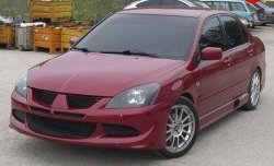 15 999 р. Передний бампер Evo  Mitsubishi Lancer  9 CS (2003-2009) седан 1-ый рестайлинг, универсал 1-ый рестайлинг, седан 2-ой рестайлинг, универсал 2-ой рестайлинг (Без сетки, Неокрашенный)  с доставкой в г. Тольятти. Увеличить фотографию 2