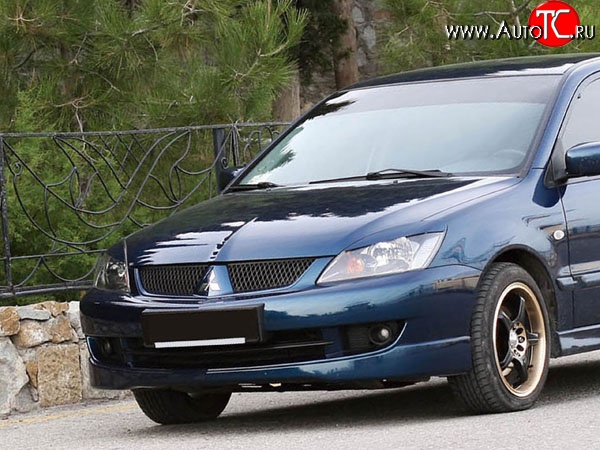 5 749 р. Накладка переднего бампера Sport 2.0 Mitsubishi Lancer 9 2-ой рестайлинг седан (2005-2009) (Неокрашенная)  с доставкой в г. Тольятти