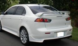 5 249 р. Накладка Zodiak под одинарный выхлоп на задний бампер  Mitsubishi Lancer  10 CY (2007-2017) седан дорестайлинг, седан рестайлинг (Неокрашенная)  с доставкой в г. Тольятти. Увеличить фотографию 6