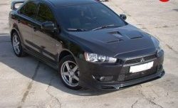 4 949 р. Накладка Zodiak на передний бампер  Mitsubishi Lancer  10 CY (2007-2017) седан дорестайлинг, хэтчбэк дорестайлинг, седан рестайлинг, хэтчбек 5 дв рестайлинг (Неокрашенная)  с доставкой в г. Тольятти. Увеличить фотографию 5