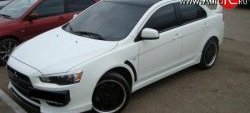 4 099 р. Пороги накладки Evo  Mitsubishi Lancer  10 CY (2007-2017) седан дорестайлинг, хэтчбэк дорестайлинг, седан рестайлинг, хэтчбек 5 дв рестайлинг (Неокрашенные)  с доставкой в г. Тольятти. Увеличить фотографию 3