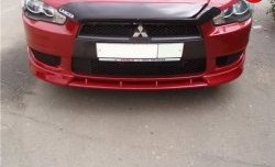 Вставка переднего бампера (зубатка) Evo Mitsubishi (Митсубиси) Lancer (Лансер)  10 CY (2007-2017) 10 CY седан дорестайлинг, хэтчбэк дорестайлинг, седан рестайлинг, хэтчбек 5 дв рестайлинг