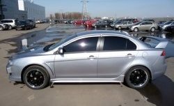 2 799 р. Комплект жабер на передние крылья Evo  Mitsubishi Lancer  10 CY (2007-2017) седан дорестайлинг, хэтчбэк дорестайлинг, седан рестайлинг, хэтчбек 5 дв рестайлинг (Неокрашенный)  с доставкой в г. Тольятти. Увеличить фотографию 4