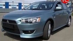 Клыки Evo на передний бампер автомобиля Mitsubishi Lancer 10 CY хэтчбэк дорестайлинг (2007-2010)