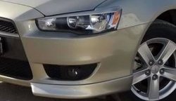 2 699 р. Клыки Evo на передний бампер автомобиля Mitsubishi Lancer 10 CY хэтчбэк дорестайлинг (2007-2010) (Неокрашенные)  с доставкой в г. Тольятти. Увеличить фотографию 2