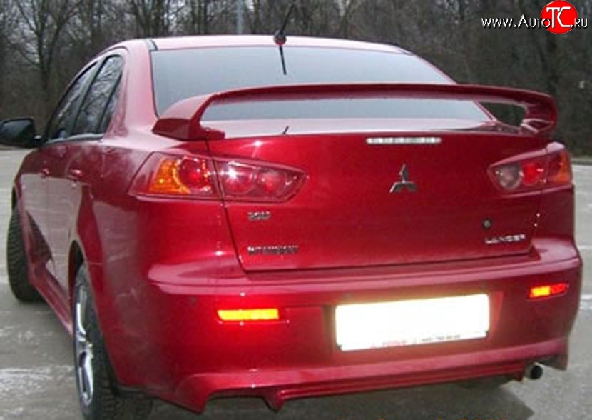 8 199 р. Спойлер Zodiak Mitsubishi Lancer 10 седан дорестайлинг (2007-2010) (Неокрашенный)  с доставкой в г. Тольятти